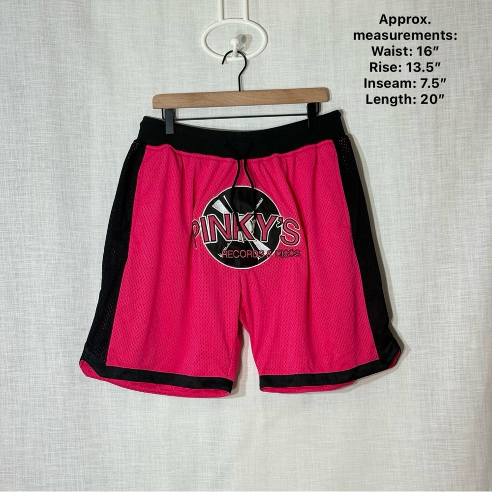 Friday‎ Pinky’s Records Mesh Shorts Pink XL Headgear Classics Movie Merch Retro